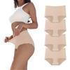 Dumwis Slip Donna Senza Cuciture Mutande Invisibili Biancheria Hipster Intima Donna Morbidi Slip Vita Media Mutande Microfibra Nere 4pack