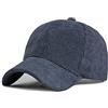 GIVBRO Berretto da Baseball Uomo Donna in Corduroy Regolabile Berretto Unisex Polo Sportivo Casual Tinta Unita Autunno Inverno Blu Navy