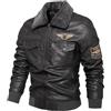 Suncadmious Uomo Cool Bomber Pilota Giacca di Pelle Mens Inverno Moto Varsity Giacche in Pile (bigio,XXL)