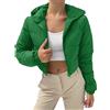 Surttan Piumino Corto Donna Invernale Lucida Colore Puro Con Cerniera Colletto In Piedi a Maniche Lunghe Giubbotto Piumino Moda Cardigan Autunno Inverno Comoda Morbide Cappotto Casual Giacca Leggeri Tops