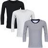 TupTam Maglie Manica Lunga Bimbi 3 Pezzi - 100% Cotone, Unisex, Mix di Colori 1, 110
