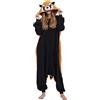Magicmode Kigurumi Pigiama Animali Adulto Unisex Pigiama Party Halloween Sleepwear Cosplay Costume Onesie, Rosso Panda