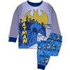 DC Comics Batman Blu Boys Pigiama Set | Carattere Superiore e Inferiore | Abbigliamento da casa Accogliente | Regalo Perfetto per i Fan di Batman | Abbigliamento da Notte per i Sogni dei Supereroi