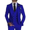 ZDJSWJ Abito elegante 3 pezzi per Uomo Completo da Ballo di Matrimonio a Doppio Petto 1 Bottone Giacca Gilet Pantaloni Completo Formale, XXXL