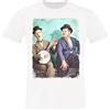 Generico Stanlio e Olio Cantautore 18-81-6 T-Shirt Urban Men Uomo 100% Cotone Fiammato BS