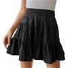 HSAJS Gonna Basic da Donna Ragazze Mini Gonna Corta Estiva Vita Alta Pieghettata Casual Basic Minigonna per Tennis Skateboard