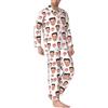 Naispanda Set Pigiama Personalizzato Pigiama da Uomo Personalizzato, Pigiama a Maniche Lunghe con Foto di Viso/Testo Personalizzato