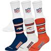 NFL - Calzini unisex, confezione da 6, 6 paia di calzini da equipaggio, calcio, logo, miscela di cotone, 39-42