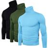Generic Morbido maglione a collo alto, da uomo, a maniche lunghe, lavorato a maglia fine, senza cappuccio, da uomo, a collo alto, elastico, M-3XL, Dolcevita uomo 02, XXXL