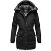 Navahoo Giacca parka invernale da donna con colletto alto e cappuccio foderato B923, Nero , XS
