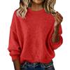 Nidddiv Maglione da donna in lana, a maniche lunghe, elegante, a maniche lunghe, casual, per l'inverno, a maglia, tinta unita, morbido, a maniche lunghe, girocollo, vestibilità larga, camicetta