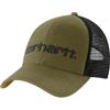 Carhartt Cappellino da uomo in tela con logo, Verde Bronzato Scuro, Taglia unica