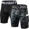 LANBAOSI Pantaloncini a Compressione da Uomo con Tasche Gym Yoga Athletic Quick Dry Underwear Collant Leggings Set di 2