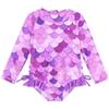 XFGIRLS Ragazze Costume da Bagno Interi Manica Lunga Protezione Solare UV50+ Bambino Rashguard Costumi da Bagno 6M-6Anni