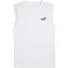 PUMA T-Shirt Senza Maniche Essentials con Logo N. 1 da Uomo M, White