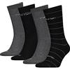 Calvin Klein Socks CK MEN SOCK 4P STRIPE TIN GIFTBOX, CALZINO CLSSC Uomini, black combo, One Size