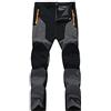 Generisch Pantaloni da neve da uomo, taglie forti, con zip off, caldi, da lavoro, invernali, lunghi, impermeabili, termici, da snowboard, da neve, foderati, traspiranti, da sci, 23c grigio scuro, 4XL