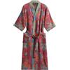 CRETUAO Vestaglia da donna in cotone a doppia garza,in stile giapponese morbida e leggera kimono stampato pigiama Yukata per sauna e spa di coppia