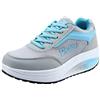 Generico Sneakers Donna Primaverili Basculanti 35-42 EU con Suola Rialzata e Lacci Scarpe da Ginnastica Corsa Ammortizzate Traspirante Sneaker Casual Comode Eleganti per Sportive Running Tennis Camminare,Blu