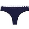 YAMAMAY - Bikini Parte Bassa Taglio Brasiliana, Donna, Marena, Blu Navy con Dettagli in Bianco, monocromo