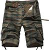 generic Pantaloncini cargo da uomo, bermuda estivi, con tasche, da uomo, a quadretti, con stampa a quadri, casual, pantaloni corti da uomo, taglia 28-36, nero, cachi, blu, grigio, Verde militare-1, M