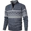 Herothorn Pullover in Pile da Uomo con Collo Alto e Zip - Felpa in Micropile 1/4 di Zip a Manica Lunga Leggera Lavorata a Maglia - Pullover a Maglia Grossa Ispessita