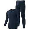 DAVID ARCHY Set Termico da Uomo Intimo Termico Running Sci Ciclismo Fitness Contiene Misto Lana e Seta di gelso Caldo e lussuosamente Morbido Assorbe l'umidità da -10 °C a 0 °C