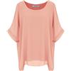 Van Der Rich ® - Camicia in Chiffon Foderato all'Interno - Dnna (Rosa, M-L)