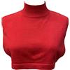 LoudSung Mezza camicia invernale staccabile collo alto busto maglione lavorato a maglia colletto finto diversi colori elegante per donne ragazze, Rosso, 48