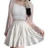 Aitale Kawaii Gonna Volant Pleaded Corto Elastico Nero Lolita Giapponese Y2K Gotico Carino