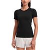 CRZ YOGA Senza Cuciture Maglia Lunghezza Anca | Allenamento, Senza Sfregamenti, Vestibilità Snella, Maniche Raglan, Ventagli Rete, Maniche Corte, Collo Rotondo, per Donna