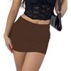 Rapbin Minigonna nera con pantaloncini, gonna a matita elastica per donne, gonna sexy per club e appuntamenti per autunno estate, Caff, S