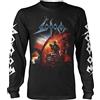 Sodom Agent Orange Uomo Maglia Maniche Lunghe Nero XL 100% Cotone Regular