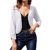 Hotouch Donna Bolero Bianco Coprispalle Elegante Manica 3/4 Giacca a Spalla Festiva Cardigan Corto Blazer Leggero per Abito da Sposa Taglia XXL