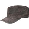 Stetson Raymore Cappellino Army Stile Militare Berretto in Pelle Occhielli aerazione Fibbia Metallica Strapback Uomo Estate Inverno Marrone-Nero Taglia Unica