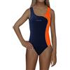 sesto senso Costume da Bagno Ragazza Sportivo Costume Intero Opaco Bimba Blu Scuro e Arancio Fluo 146 BW690 Navy Orange Neon