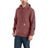 Carhartt Loose Fit Midweight Logo Sleeve Graphic Sweatshirt, Felpa con cappuccio Uomo, Rosso (Burro Di Mele Heather), S