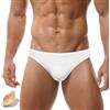 AIEOE Costume da Bagno Uomo a Vita Bassa con Imbottitura Rimovibile per Spiaggia e Piscina Slip Parigamba Bianco Tag Taglia M/EU Taglia S