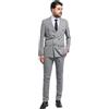 VEQUÈ Completo Elegante da Uomo Doppiopetto Abito Cermonia Matrimonio Giacca e Pantaloni Linea Sartoriale Tutte Le Stagioni (IT, Numero, 54, Regular, Regular, Grigio)