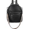RAVUO Zaino Donna Piccolo Borsa Zaino in Pelle PU Mini Zaini Ragazze Borsa Tracolla Elegante Borsa Nera per Lavoro, Viaggio, Università