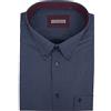 SEA BARRIER Camicia Uomo Sportiva Puro Cotone Taglie comode Forti Manica Lunga 5XL 6XL 47 49