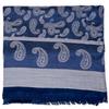 Emila Sciarpa uomo blu elegante pashmina foulard leggero fular fantasia paisley da signore per ragazzo ragazza donna in seta morbida di moda business lavoro primavera autunno 2026 Blu