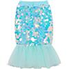 KISLOVE Gonna a matita con paillettes per bambina con tulle plissettato a strati, gonna a coda di sirena scintillante elastica in vita per bambini per feste di compleanno principessa 2-6 anni, Verde, 6 anni