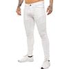 989Zé ENZO Jeans Strappato Uomo Pantaloni Stretch Skinny Fit Denim Elastico Casual EZ365 Bianco 34W / 34L