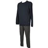 RAGNO Pigiama Uomo Interlock Cotone Invernale Manica Lunga Collo Serafino Pantalone con Tasche Articolo U378N1