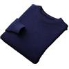REHJJDFD Maglione da uomo in lana e cachemire da uomo pullover da uomo maglione casual a maniche lunghe primavera autunno, blu navy, 3XL