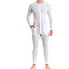 Muscle Alive Uomo Tuta Intera da Maniche Corte Uomo in Tutina Henley in Cotone Elasticizzato Super Confortevole