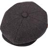 ZRWASKA® Cappellini piatti da uomo UK 8 pannelli Peaky Flat Baker Boy Cappelli in lana - Gatsby Tweed Tessuto di lana stile Newsboy Donna Baker 1920s Cappello piatto da uomo tinta unita a spina di