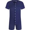 Landofgenie Bodysuit Pigiama da Uomo Camicia per Uomo Body Intimo Intero Tutina in Cotone Tuta a Maniche Corte Verde Blu Chiaro M