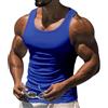 Tynver Canotta Senza Maniche da Uomo A-Shirts Canotta Muscolare Slim Fit Stretch Camicie Top Di Base per Lo Sport(blue,S)
